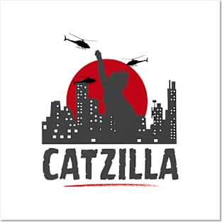 CATZILLA Japanese Sunset Posters and Art